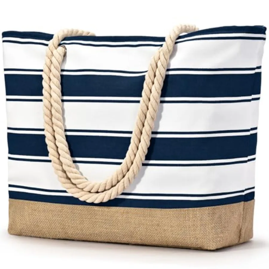 Becokan Beach Bags for Women Large Canvas Beach Tote Bag Beach Bags Waterproof Sandproof Swim Pool Bag Travel Essentials
Becokan Beach Bags for Women Large Canvas Beach Tote Bag Beach Bags Waterproof Sandproof Swim Pool Bag Travel Essentials