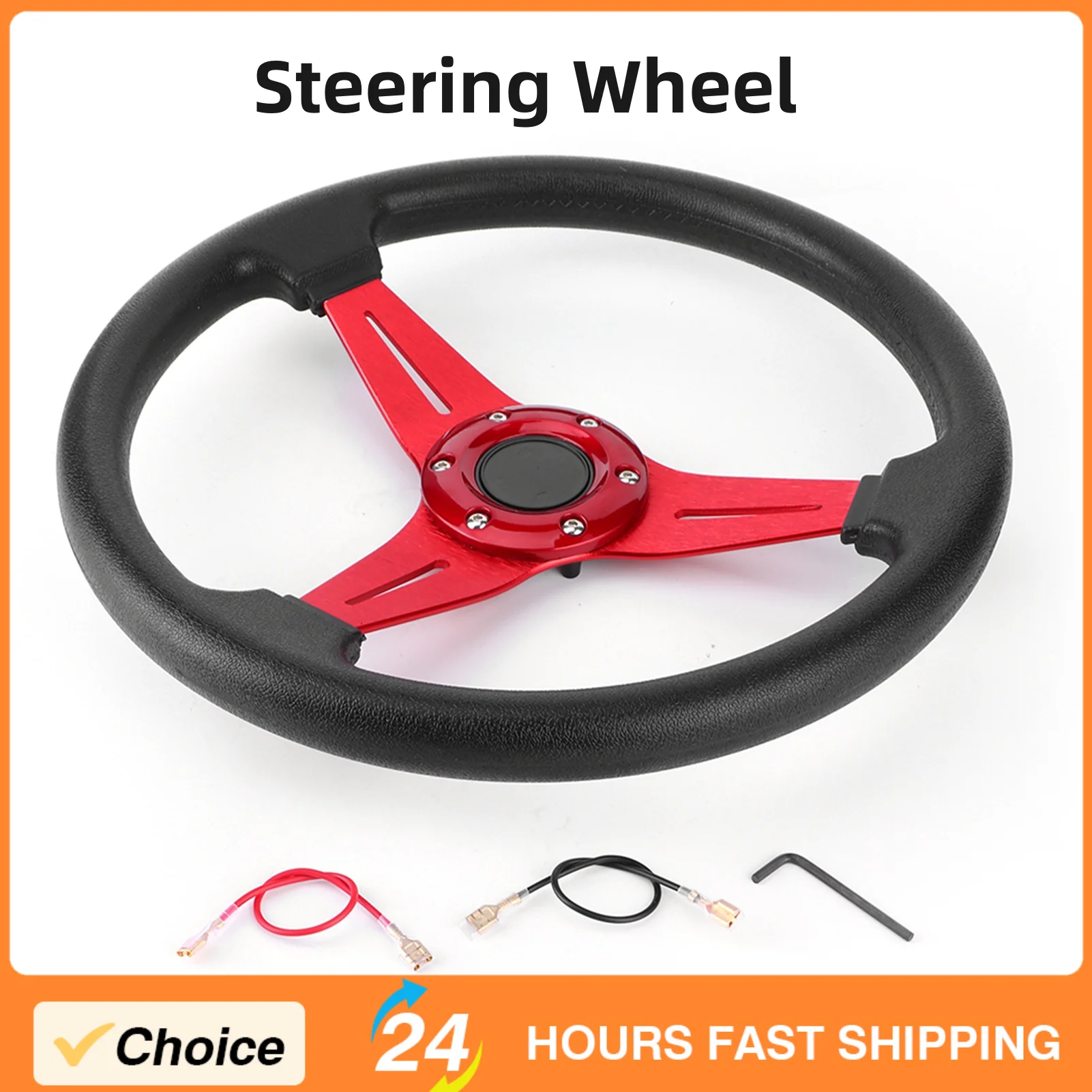 350mm/14in Racing Drifting Sport Steering Wheel Retrofitting Steering Wheel Replacement Modified Steering Wheel Car Accessories
350mm/14in Racing Drifting Sport Steering Wheel Retrofitting Steering Wheel Replacement Modified Steering Wheel Car Accessories