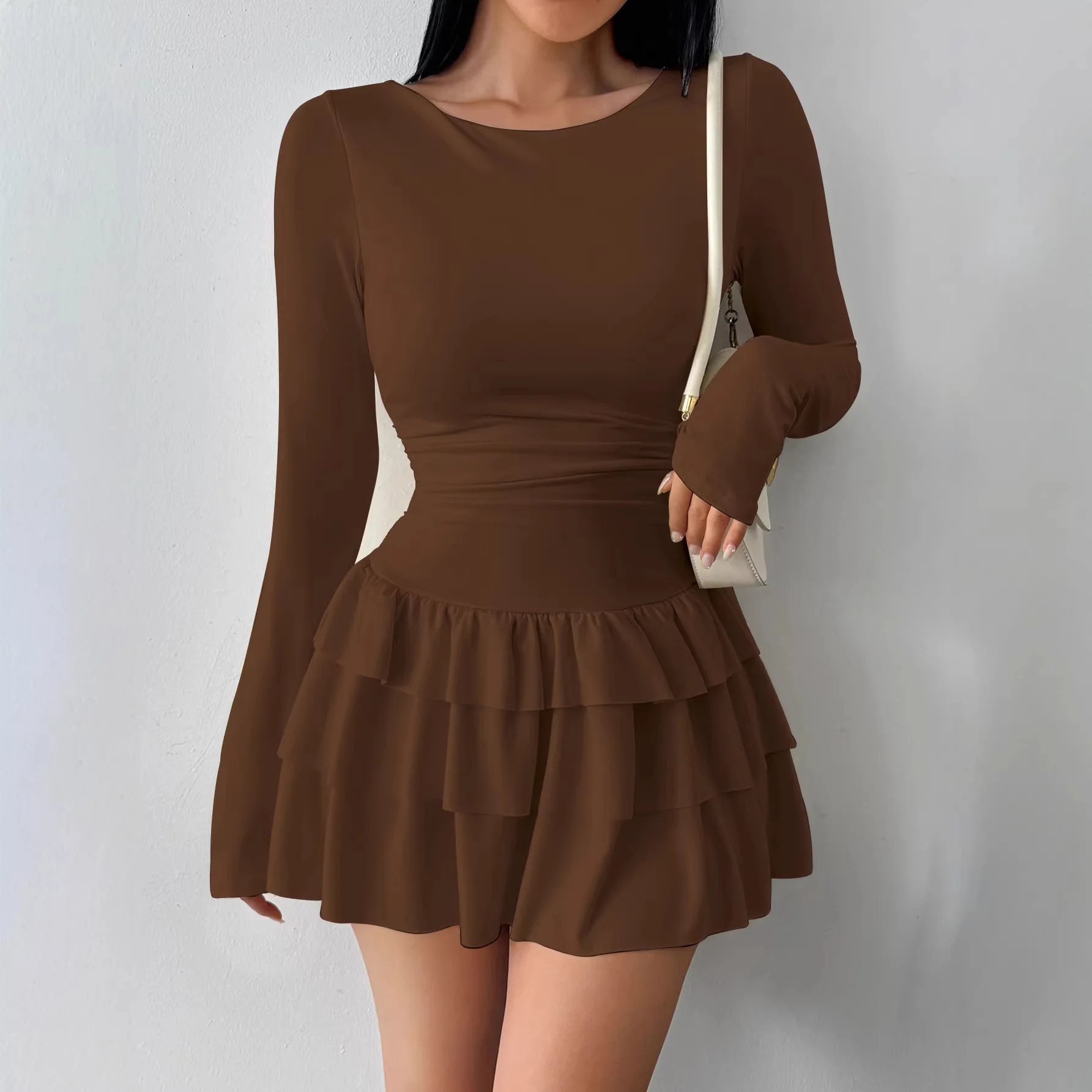 Women's Elegant Autumn Winter Dress Long Sleeve Slim Fit Solid Color Bodycon Chic Fashion Clothing for Work Party Casual Wear
Women's Elegant Autumn Winter Dress Long Sleeve Slim Fit Solid Color Bodycon Chic Fashion Clothing for Work Party Casual Wear