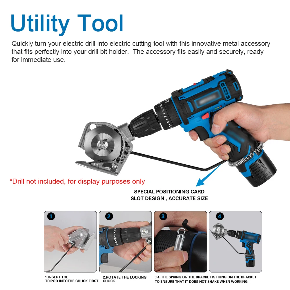 lectric Drill to Electric Cutter Refitting Accessory Impact Drill Cloth Cutting Machines Conversion Tools Utility Fiber
lectric Drill to Electric Cutter Refitting Accessory Impact Drill Cloth Cutting Machines Conversion Tools Utility Fiber