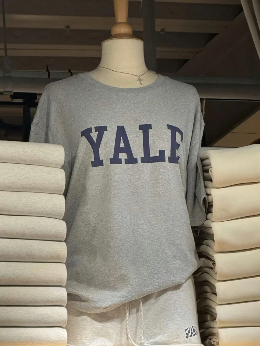 Серая свободная футболка с буквенным принтом, женская летняя хлопковая футболка с круглым вырезом и короткими рукавами, уличная модная повседневная футболка, новые топы 
Серая свободная футболка с буквенным принтом, женская летняя хлопковая футболка с круглым вырезом и короткими рукавами, уличная модная повседневная футболка, новые топы