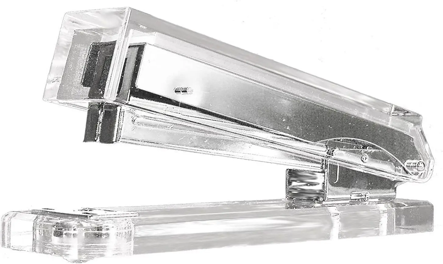 Clear Acrylic Desk Stapler with Large Capacity, Non-Skid Feet for Office Organization
Clear Acrylic Desk Stapler with Large Capacity, Non-Skid Feet for Office Organization