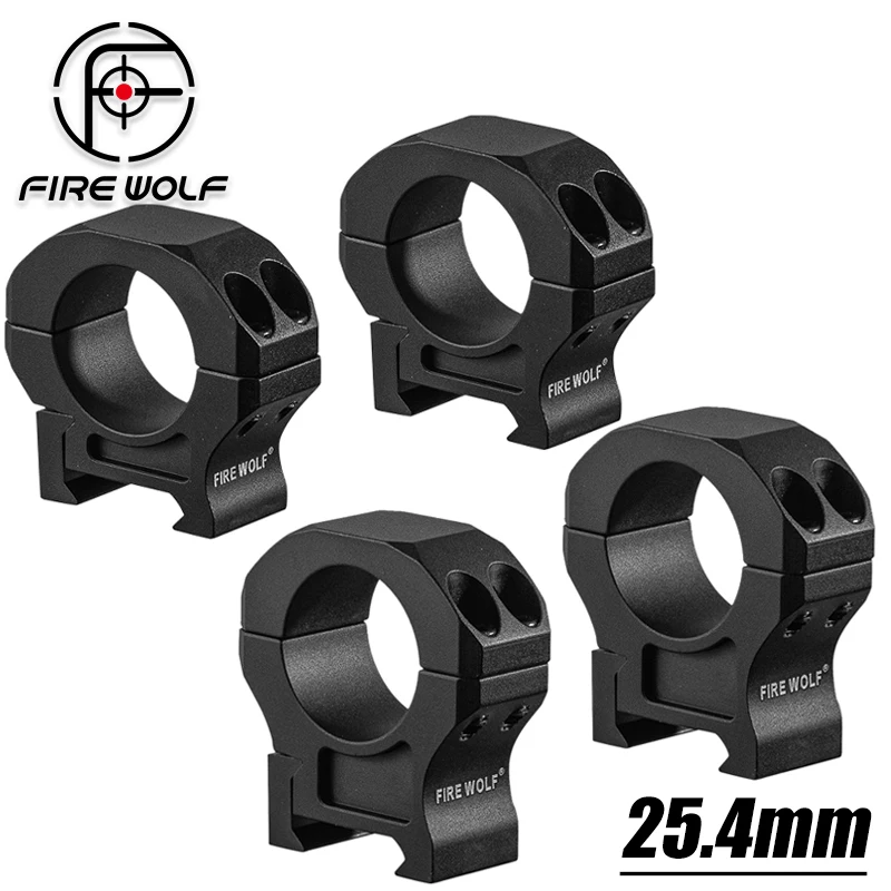 FIRE WOLF 2PCS Hunting Rifles Scope Mount Ring for Dia 25.4mm Tube Scopes Picatinny Rail Optical Mount 7075 Aluminum
FIRE WOLF 2PCS Hunting Rifles Scope Mount Ring for Dia 25.4mm Tube Scopes Picatinny Rail Optical Mount 7075 Aluminum