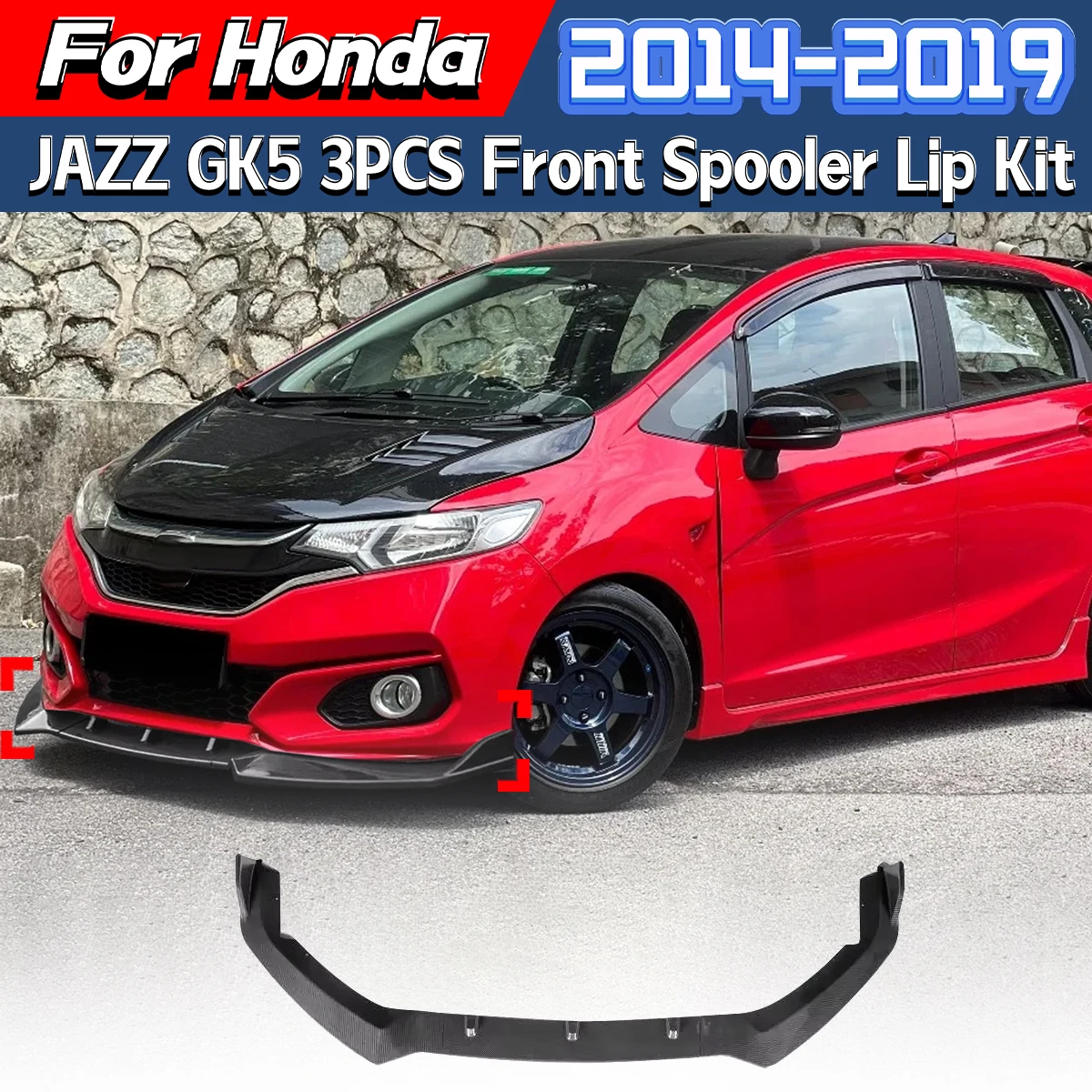 For Honda JAZZ GK5 2014 201 2016 2017 2018 2019 Front Bumper Diverter Lip 3-section Spoiler Lip Car Decoration Modification Kit
For Honda JAZZ GK5 2014 201 2016 2017 2018 2019 Front Bumper Diverter Lip 3-section Spoiler Lip Car Decoration Modification Kit