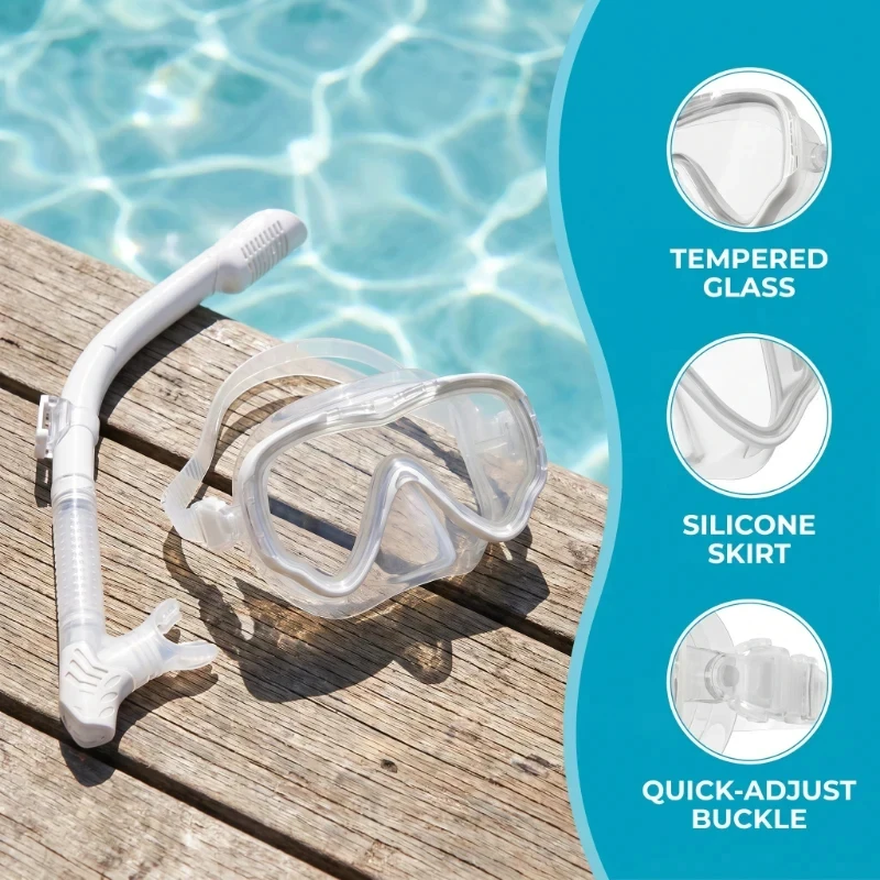 Scuba Diving Mask Snorkel Set For Adults Tempered Glass Professional Panoramic Snorkeling Gear Swimming Training Snorkel Kit
Scuba Diving Mask Snorkel Set For Adults Tempered Glass Professional Panoramic Snorkeling Gear Swimming Training Snorkel Kit