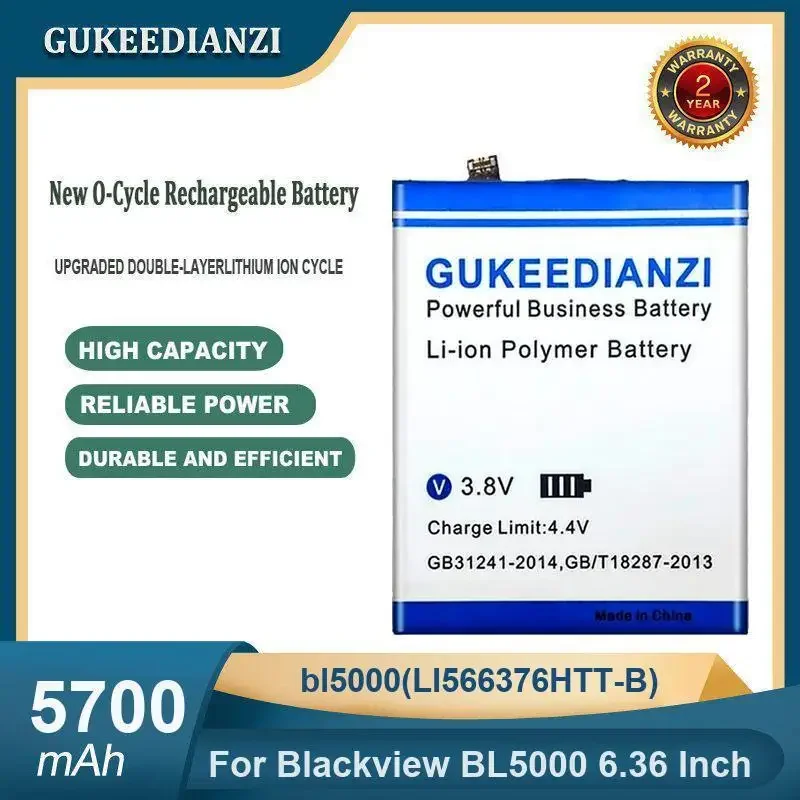 Аккумулятор для мобильного телефона высокой емкости 5700 мАч bl5000 (LI566376HTT-B) для Blackview BL5000 6,36 дюйма
Аккумулятор для мобильного телефона высокой емкости 5700 мАч bl5000 (LI566376HTT-B) для Blackview BL5000 6,36 дюйма