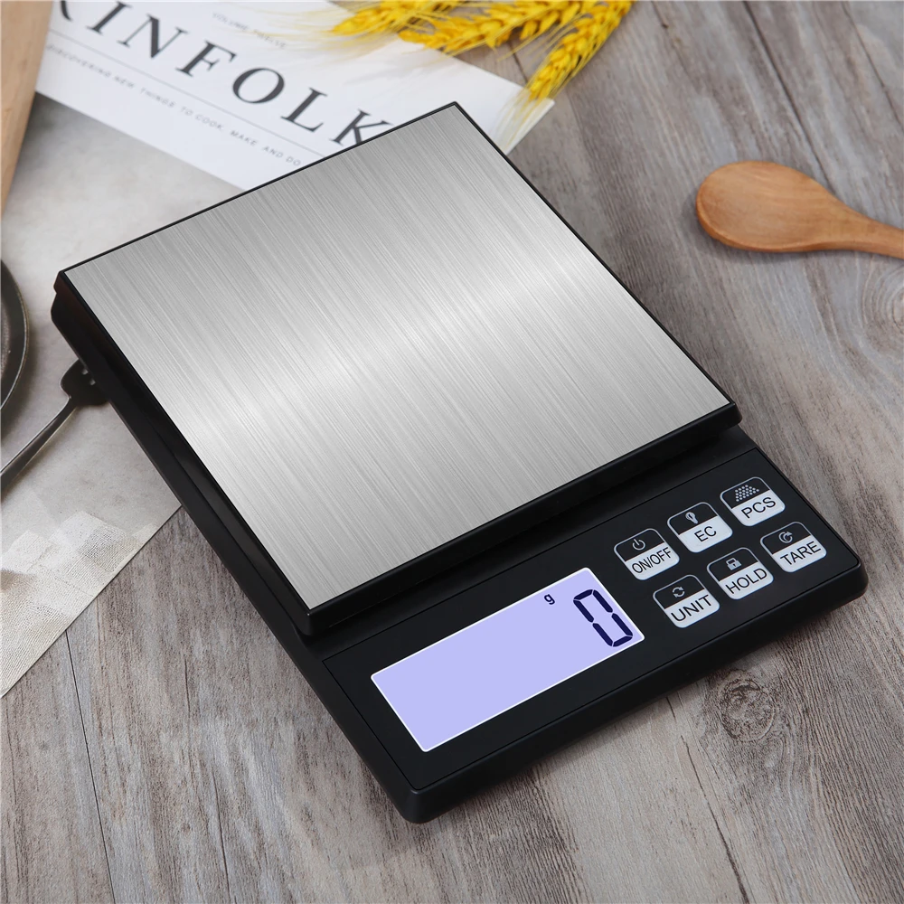 Stainless Steel Digital Food Scale LCD Backlight Tare & Counting Multi-Unit Conversion Electronic Kitchen Scale for Home Baking
Stainless Steel Digital Food Scale LCD Backlight Tare & Counting Multi-Unit Conversion Electronic Kitchen Scale for Home Baking