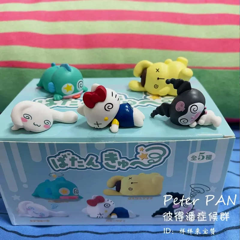 Sanrio Anime Figure Hello Kitty Kuromi Cinnamoroll Pom Purin Blind Box Toys Fainting Pose Collection Ornaments Girls Boys Gifts
Sanrio Anime Figure Hello Kitty Kuromi Cinnamoroll Pom Purin Blind Box Toys Fainting Pose Collection Ornaments Girls Boys Gifts