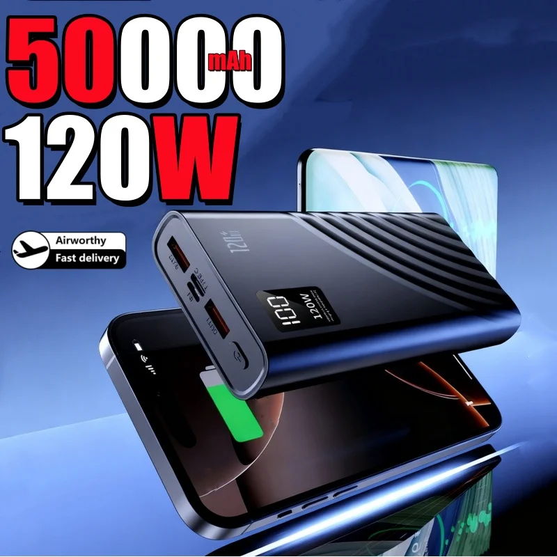 120 Вт Power Bank 500000 мАч большой емкости сверхбыстрая зарядка Powerbank портативное зарядное устройство для iPhone Samsung Huawei
120 Вт Power Bank 500000 мАч большой емкости сверхбыстрая зарядка Powerbank портативное зарядное устройство для iPhone Samsung Huawei