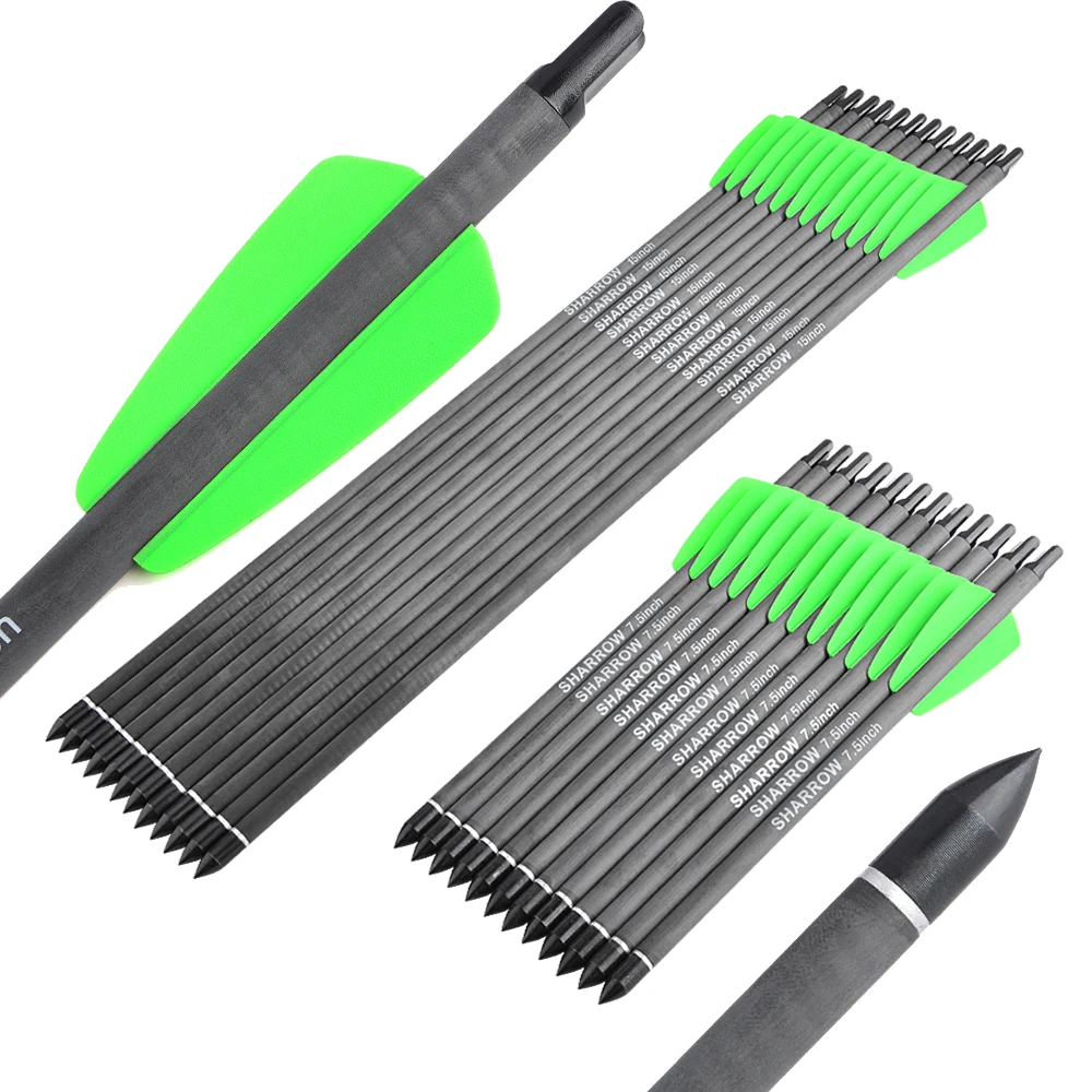 24 шт., арбалетная стрела Spine 400, 7,5 дюйма, 15 дюймов, смешанная карбоновая стрела, 100 гран, наконечник стрелы, болты для стрельбы из лука, арбалет, охотничья мишень для стрельбы
24 шт., арбалетная стрела Spine 400, 7,5 дюйма, 15 дюймов, смешанная карбоновая стрела, 100 гран, наконечник стрелы, болты для стрельбы из лука, арбалет, охотничья мишень для стрельбы