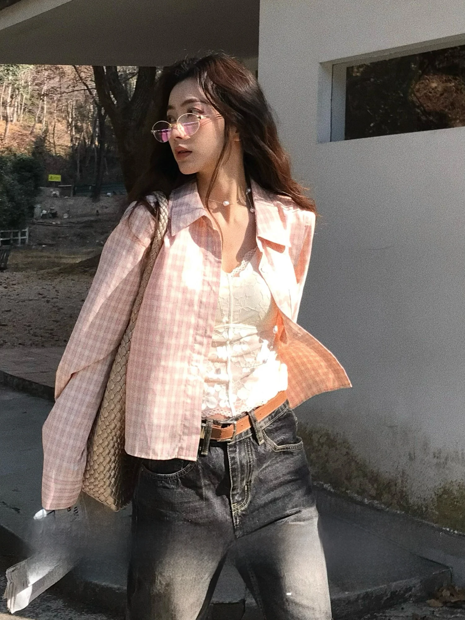Retro Plaid Loose Fit ort irt Women's Slimming Button up Cotton Polyester Blend Spring Faion Casual Wear
Retro Plaid Loose Fit ort irt Women's Slimming Button up Cotton Polyester Blend Spring Faion Casual Wear