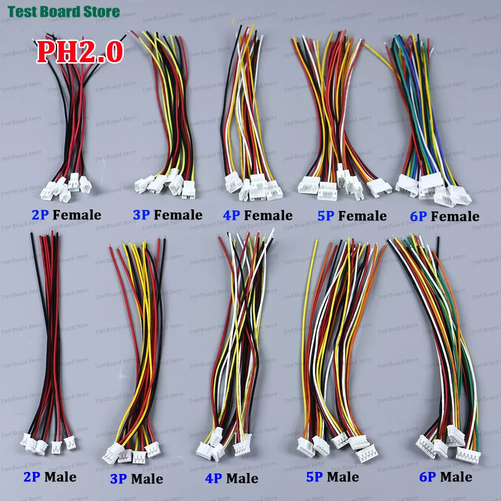 PH 2.0mm Pitch 2/3/4/5/6Pin 15CM Male Female Cable Connector Micro PH 2.0 Plug Jack Socket Terminal Wire Cables Connectors 26AWG
PH 2.0mm Pitch 2/3/4/5/6Pin 15CM Male Female Cable Connector Micro PH 2.0 Plug Jack Socket Terminal Wire Cables Connectors 26AWG
