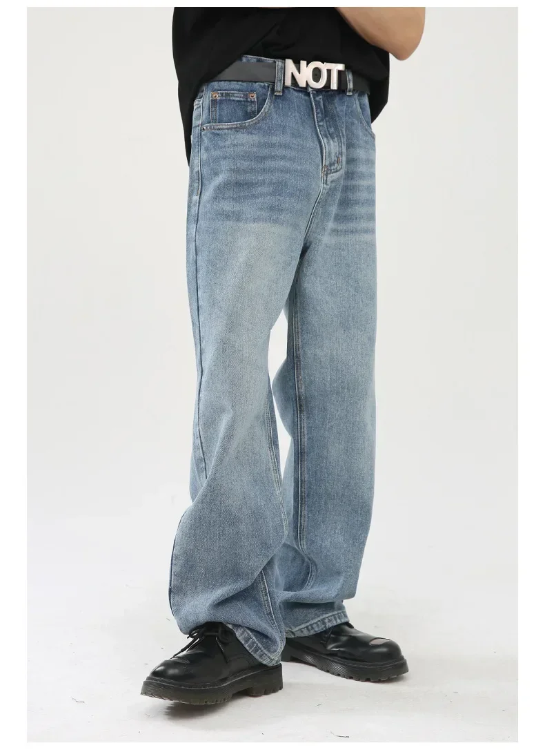 Men Jeans Denim Floor Length Pant Wide Leg Pants Casual Loose Straight Trousers Pocket High Waist Splice Autumn Winter 2024
Men Jeans Denim Floor Length Pant Wide Leg Pants Casual Loose Straight Trousers Pocket High Waist Splice Autumn Winter 2024