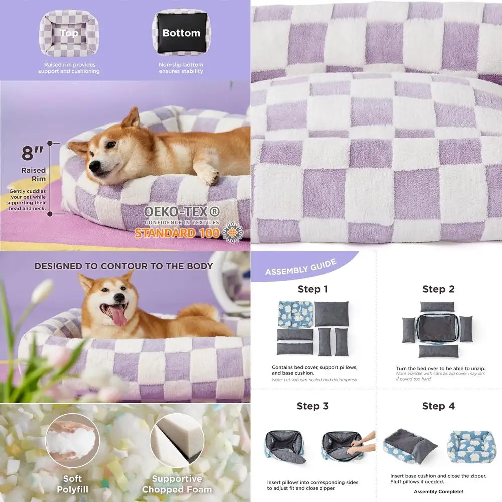 Большая ортопедическая кровать для собаки — моющийся, уютный плюшевый прямоугольный диван с противоскользящим основанием, 36x27x8 дюймов
Большая ортопедическая кровать для собаки — моющийся, уютный плюшевый прямоугольный диван с противоскользящим основанием, 36x27x8 дюймов
