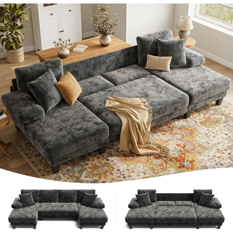2026:Sleeper with Pull Out Couch | 112 Inch Couches Living Room | U-Shaped Convertible Sofa Bed | Chenille D
2026:Sleeper with Pull Out Couch | 112 Inch Couches Living Room | U-Shaped Convertible Sofa Bed | Chenille D