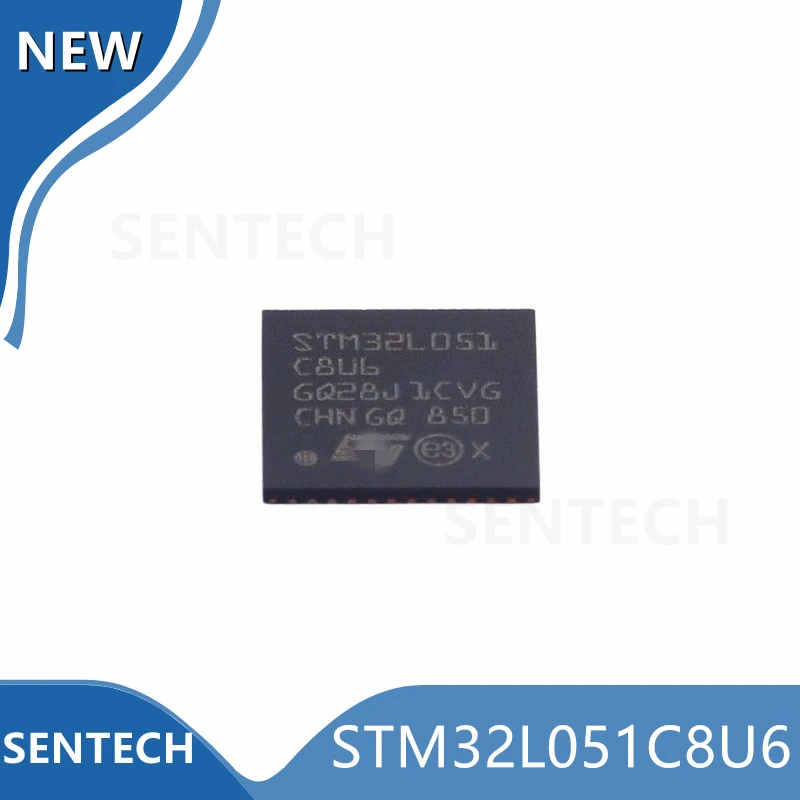5pcs New Original STM32L051C8U6 UFQFPN-48 Integrated Circuits Operational Amplifier Single Chip Microcomputer
5pcs New Original STM32L051C8U6 UFQFPN-48 Integrated Circuits Operational Amplifier Single Chip Microcomputer