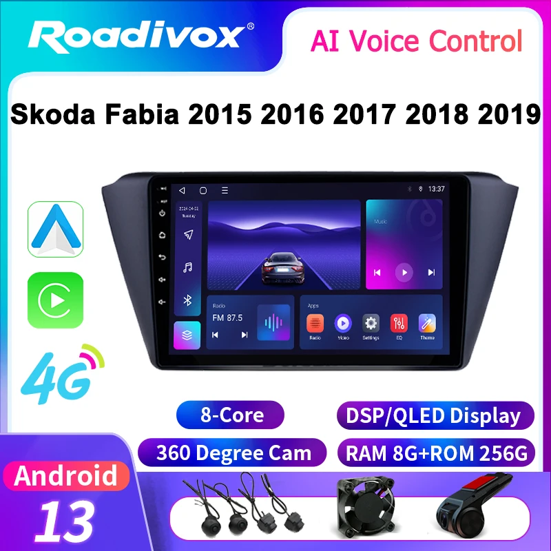 Автомобильное радио Roadivox Android для Skoda Fabia 2015 2016 2017 2018 2019, GPS-навигация, видеоэкран, мультимедийный плеер Carplay 4G
Автомобильное радио Roadivox Android для Skoda Fabia 2015 2016 2017 2018 2019, GPS-навигация, видеоэкран, мультимедийный плеер Carplay 4G
