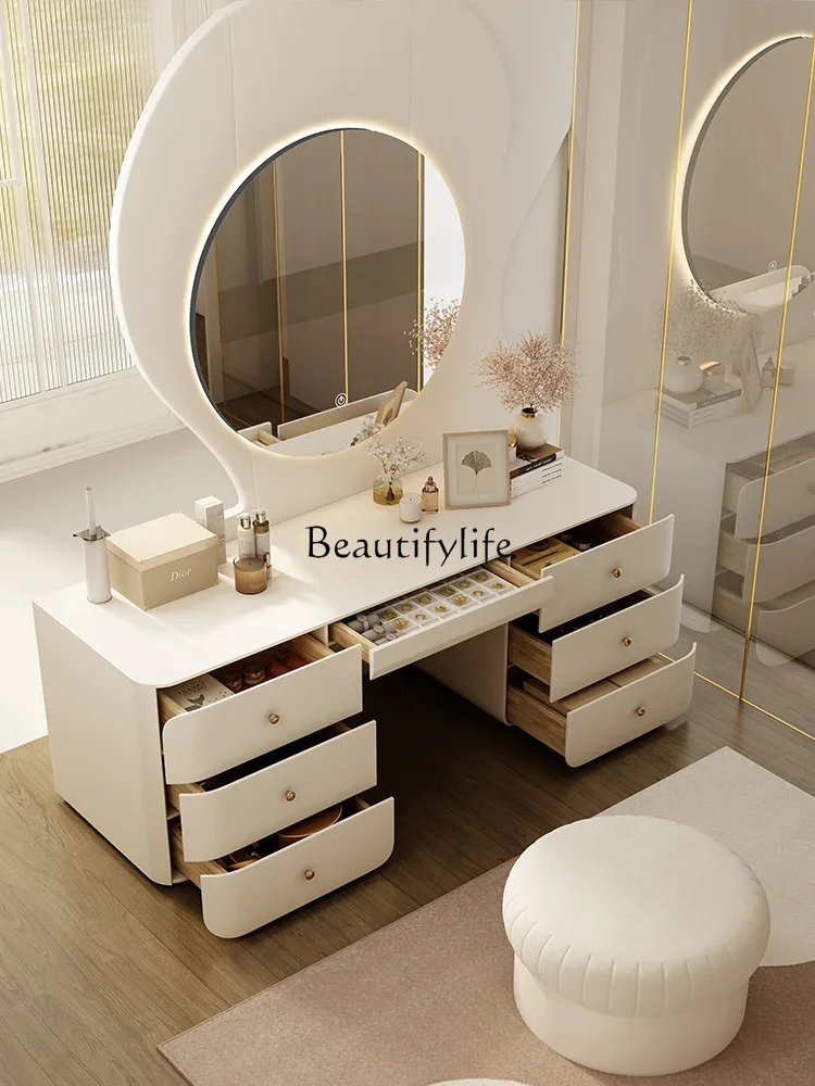 N Dresser Bedroom Simple Modern Integrated Makeup Table High-End Cream Style Desk Storage Cabinet
N Dresser Bedroom Simple Modern Integrated Makeup Table High-End Cream Style Desk Storage Cabinet