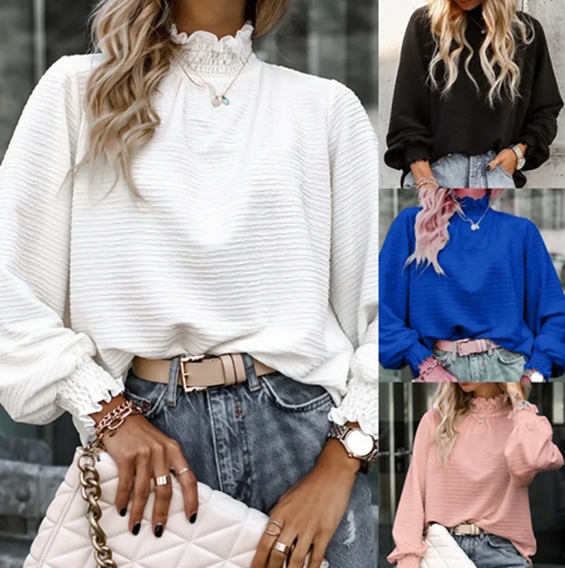 2025 Autumn New Simple High Neck Women Long Sleeve Top Versatile Solid Color Female Bottom Shirt
2025 Autumn New Simple High Neck Women Long Sleeve Top Versatile Solid Color Female Bottom Shirt