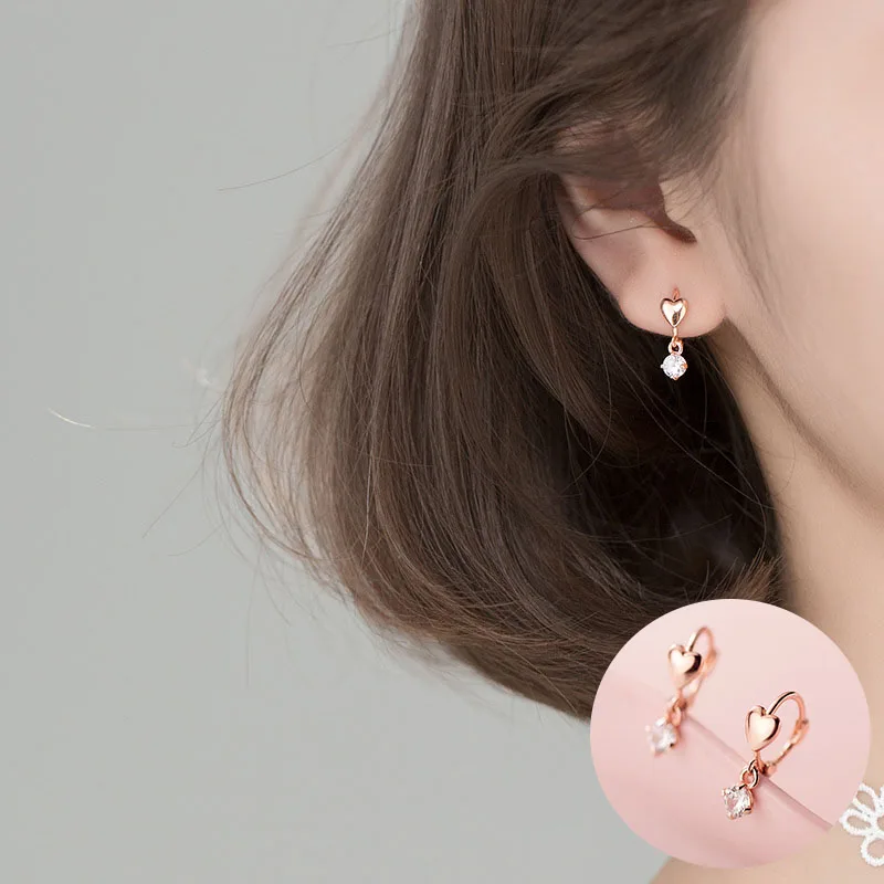 100% 925 Sterling Silver Zircon Love Heart Earrings for Women Girl Simple Geometric Round Design Jewelry Party Gift Dropshipping
100% 925 Sterling Silver Zircon Love Heart Earrings for Women Girl Simple Geometric Round Design Jewelry Party Gift Dropshipping