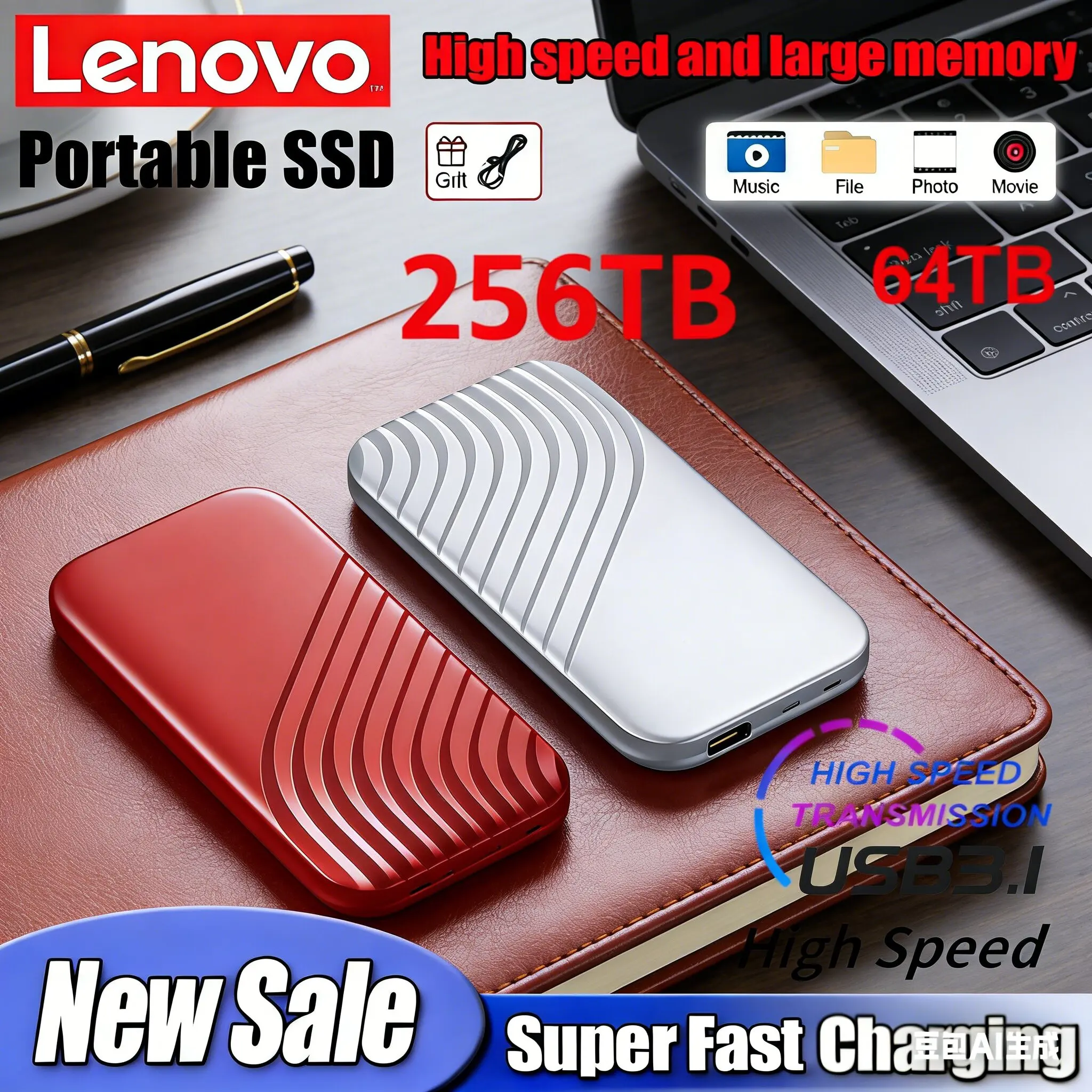 Новый портативный SSD-накопитель Lenovo 2026 года, высокоскоростной внешний жесткий диск USB 3.1 Type-C, 2 ТБ, 4 ТБ, 8 ТБ для ноутбуков и ПК
Новый портативный SSD-накопитель Lenovo 2026 года, высокоскоростной внешний жесткий диск USB 3.1 Type-C, 2 ТБ, 4 ТБ, 8 ТБ для ноутбуков и ПК