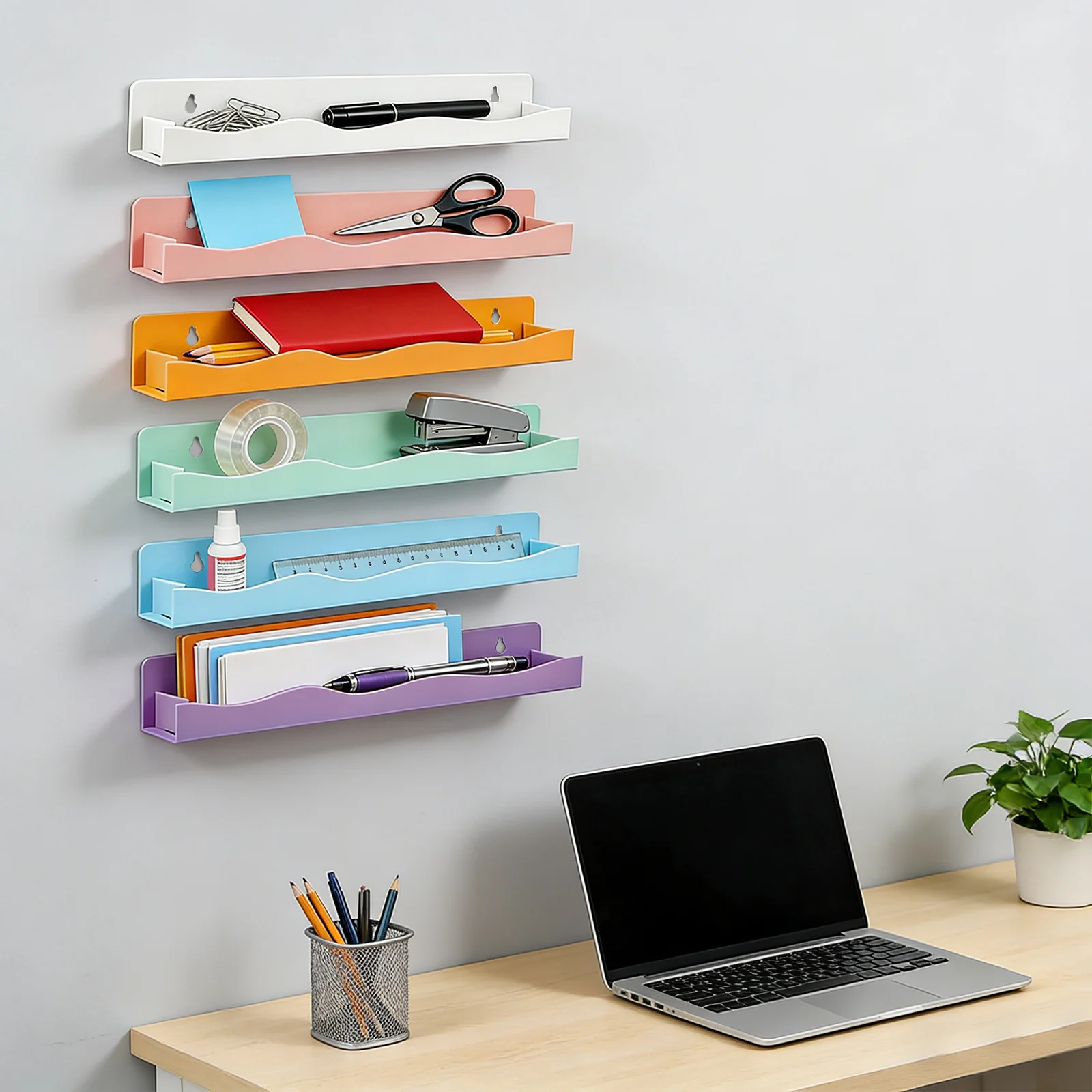 6pcs Color Acrylic 40×12×6.5cm Nail Polish Storage Rack Wavy Anti-slip Wall-mounted Cosmetic Shelf
6pcs Color Acrylic 40×12×6.5cm Nail Polish Storage Rack Wavy Anti-slip Wall-mounted Cosmetic Shelf