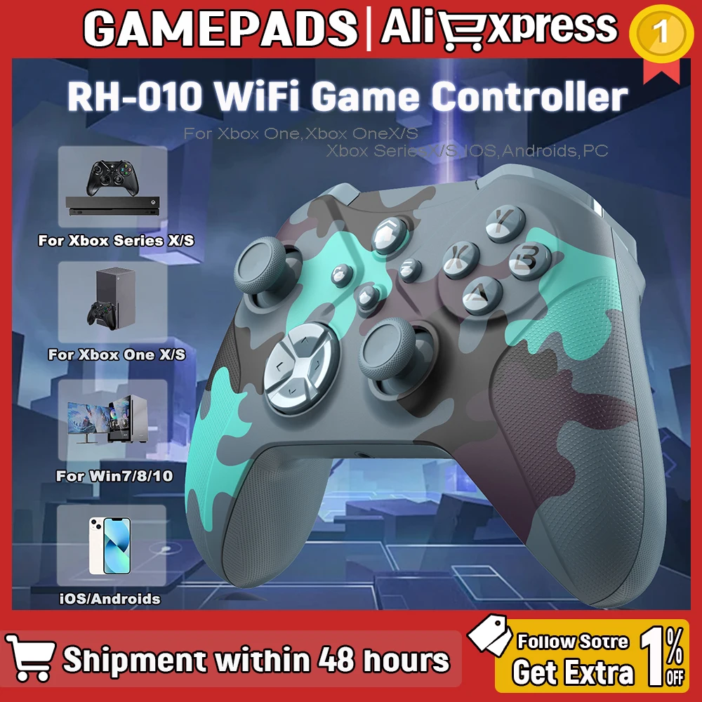 Gaming Gamepad Wifi For Xbox One Series X/S 6-Axis Gyro Sensor Dual Vibration Hall Effect Joystick Wireless Xbox Controller
Gaming Gamepad Wifi For Xbox One Series X/S 6-Axis Gyro Sensor Dual Vibration Hall Effect Joystick Wireless Xbox Controller