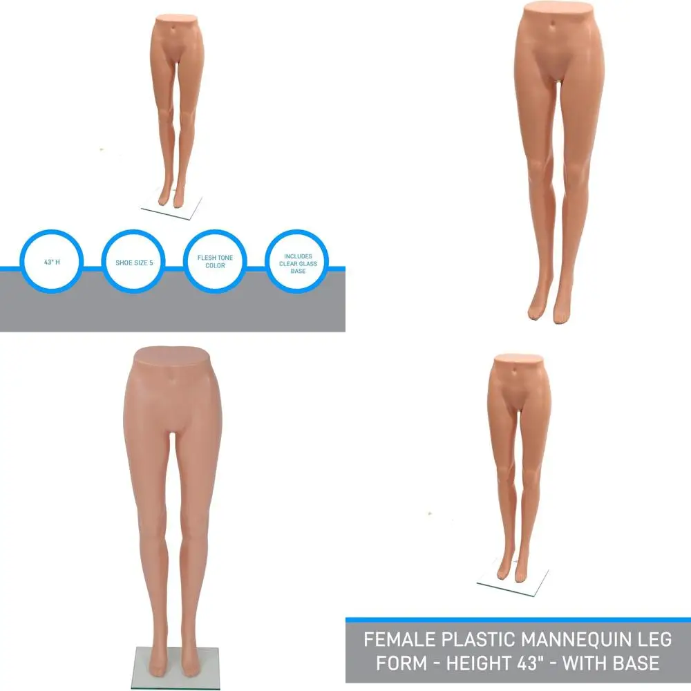 43 Female Half Body Plastic Mannequin Leg with Base
43 Female Half Body Plastic Mannequin Leg with Base