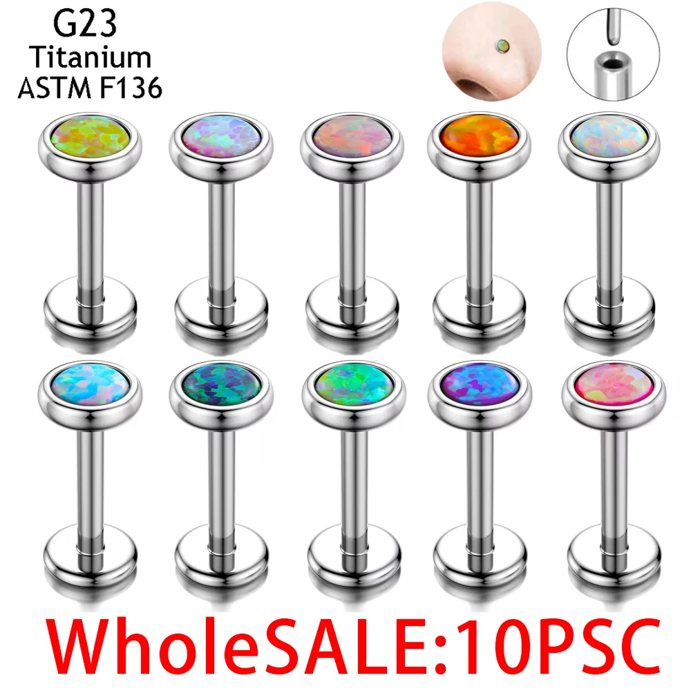 10PSC G23 Titanium Nose PIERC Conch Cartilage insertion Ear Studs Labret Flat Back Opal Lip Studs Piercing BodyJewelry WholeSALE
10PSC G23 Titanium Nose PIERC Conch Cartilage insertion Ear Studs Labret Flat Back Opal Lip Studs Piercing BodyJewelry WholeSALE