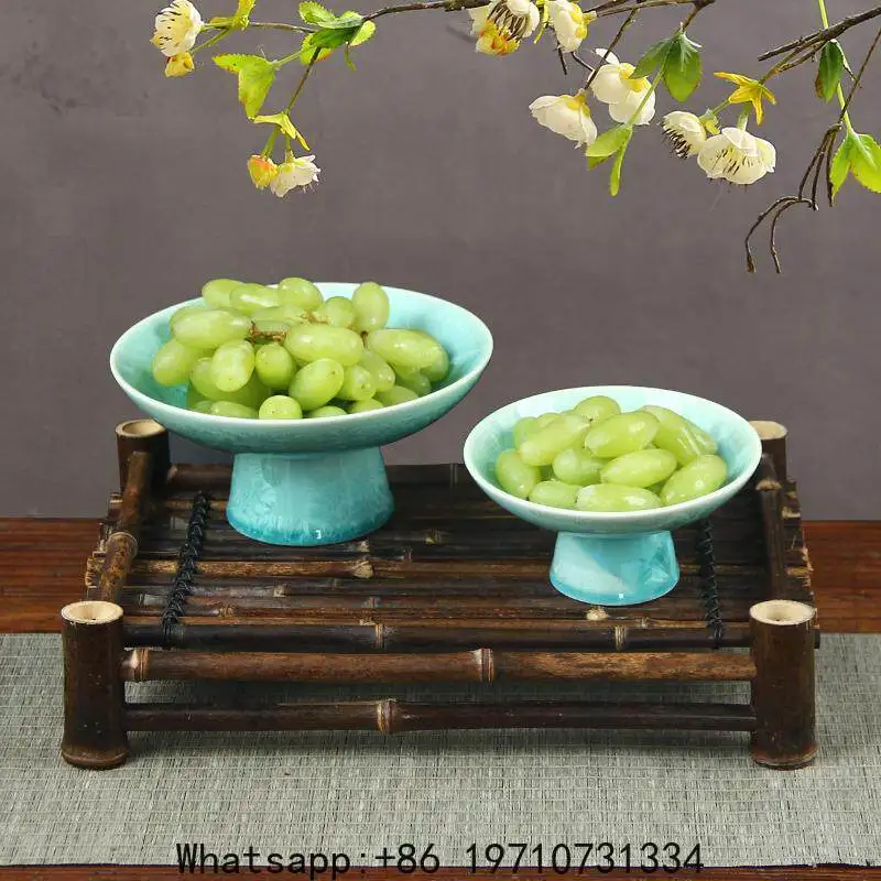 Ceramic High-footed Plate Fruit Plate Refreshment Ice Flower Decorative Plate
Ceramic High-footed Plate Fruit Plate Refreshment Ice Flower Decorative Plate