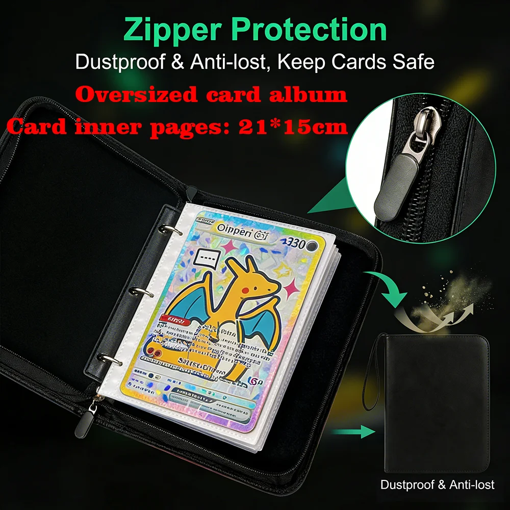 Contains Charizard Card Holder Collection Booklet Collect Gifts 30pcs Laser Glass Shattering Effect pok s mon Large Cards Box
Contains Charizard Card Holder Collection Booklet Collect Gifts 30pcs Laser Glass Shattering Effect pok s mon Large Cards Box