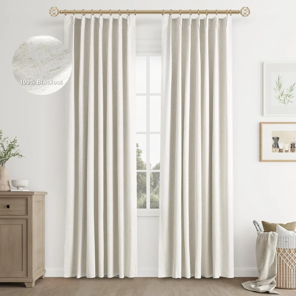 joywell natural beige blackout pinch pleated linen curtains 84 inch length 2 panels 100% blackout pleated curtains boho neutral
joywell natural beige blackout pinch pleated linen curtains 84 inch length 2 panels 100% blackout pleated curtains boho neutral