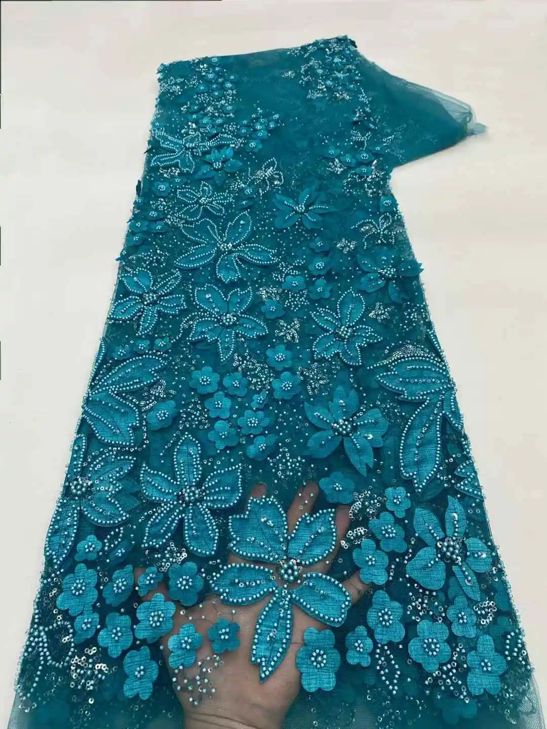 African Lace Fabric 2025 High Quality French 3D Flower Sequins Embroidery Elegant Beads Tulle Lace Fabric For Party Dress
African Lace Fabric 2025 High Quality French 3D Flower Sequins Embroidery Elegant Beads Tulle Lace Fabric For Party Dress