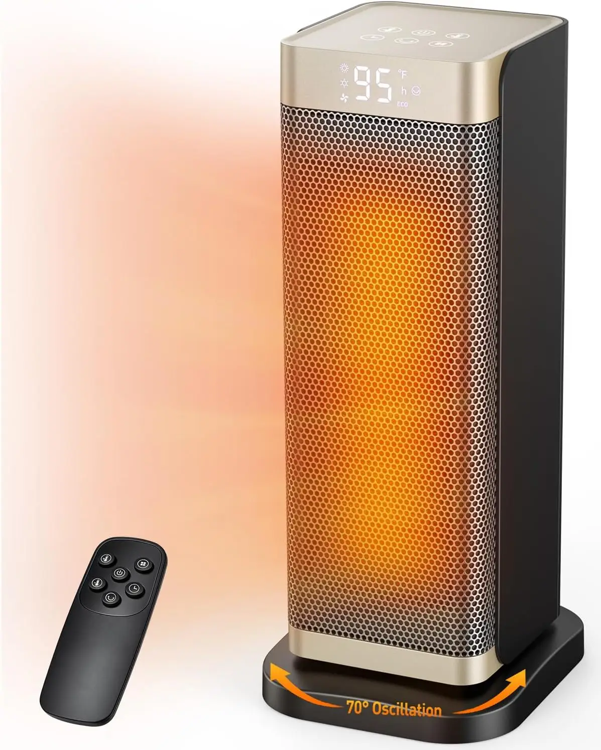 1500W Electric Space Heater with Thermostat, Remote Control, 3 Modes, 12H Timer, Portable for Bedroom, Office, Home
1500W Electric Space Heater with Thermostat, Remote Control, 3 Modes, 12H Timer, Portable for Bedroom, Office, Home