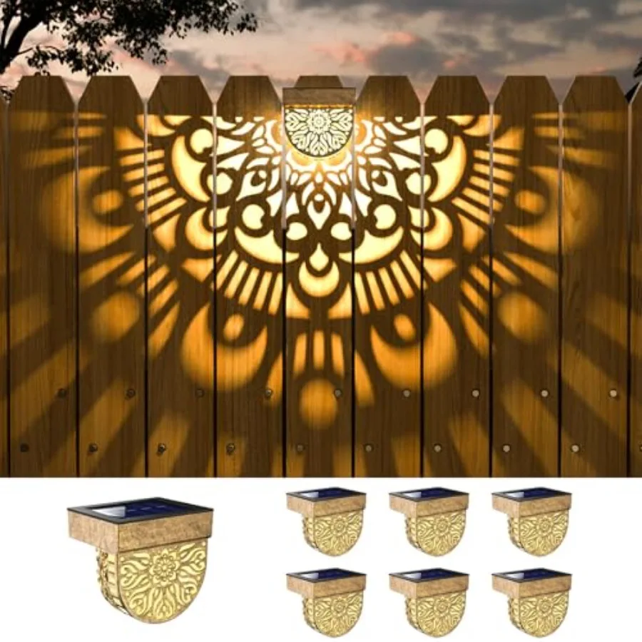 Solar Fence Lights Outdoor Wall Lights Plastic Solar Powered Deck Step Stair Lights Mandala Theme Waterproof Fence Solar Light
Solar Fence Lights Outdoor Wall Lights Plastic Solar Powered Deck Step Stair Lights Mandala Theme Waterproof Fence Solar Light
