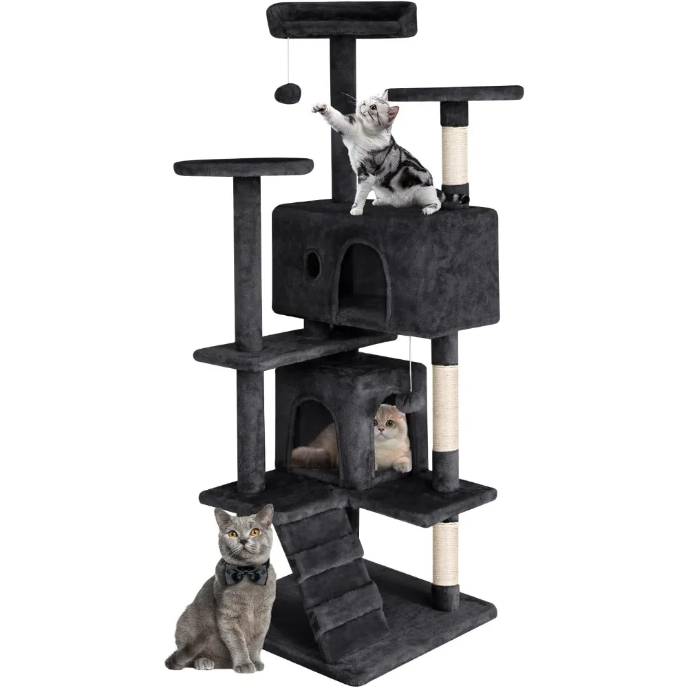 53 inches Cat Tower for Indoor Cats. Cat House with Replaceable and Removable Dangling Ball, Funny Toys
53 inches Cat Tower for Indoor Cats. Cat House with Replaceable and Removable Dangling Ball, Funny Toys