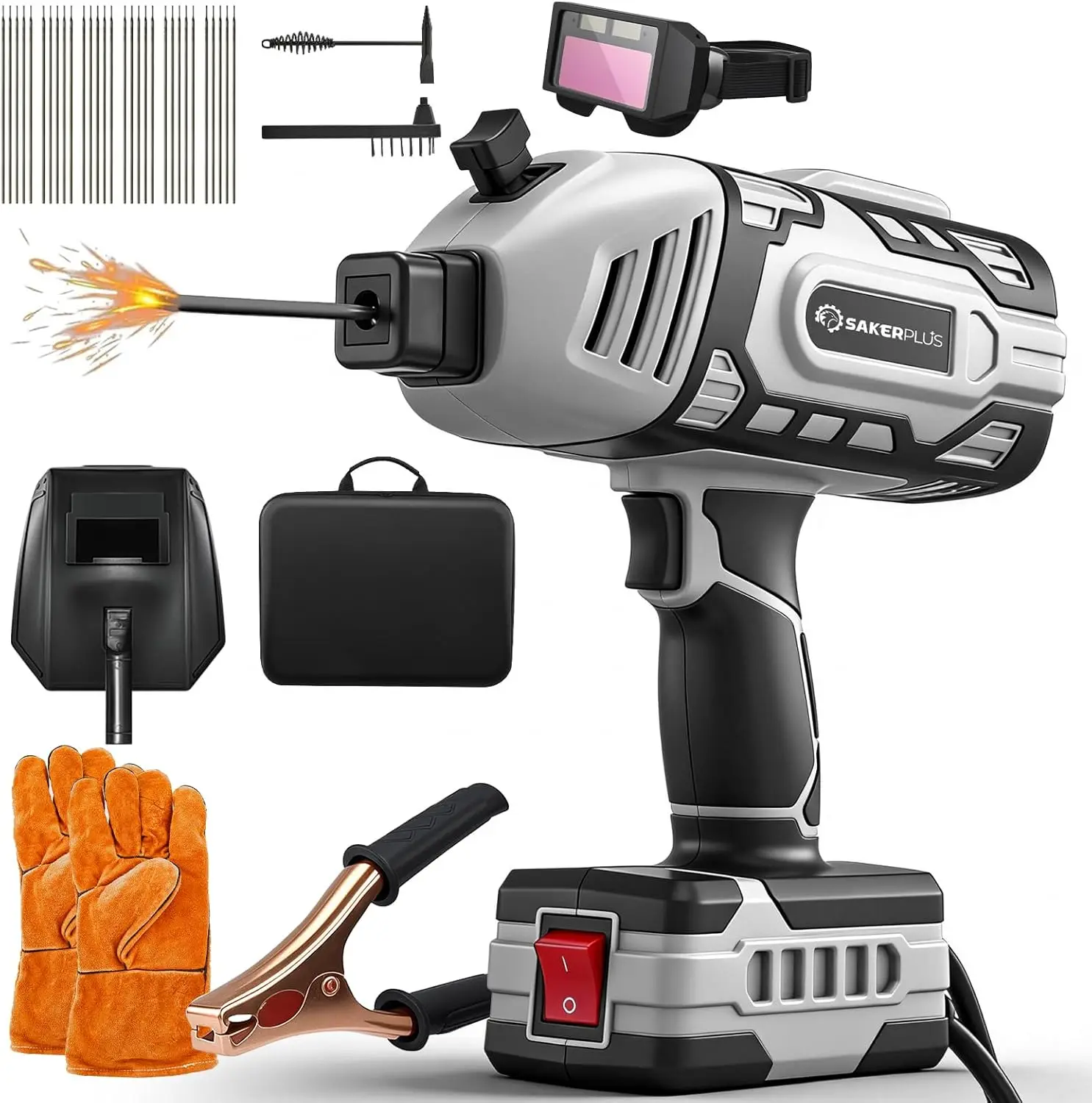 Portable Arc Welder Handheld Welding Machine IGBT Inverter With Welding Rods Welding Helmet Carrying Case
Portable Arc Welder Handheld Welding Machine IGBT Inverter With Welding Rods Welding Helmet Carrying Case