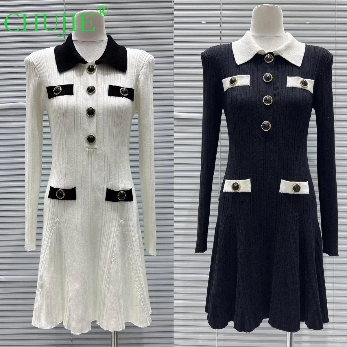 CHUJIE 2022, осеннее новое однобортное элегантное облегающее трикотажное платье во французском стиле с цветными блоками и длинными рукавами
CHUJIE 2022, осеннее новое однобортное элегантное облегающее трикотажное платье во французском стиле с цветными блоками и длинными рукавами