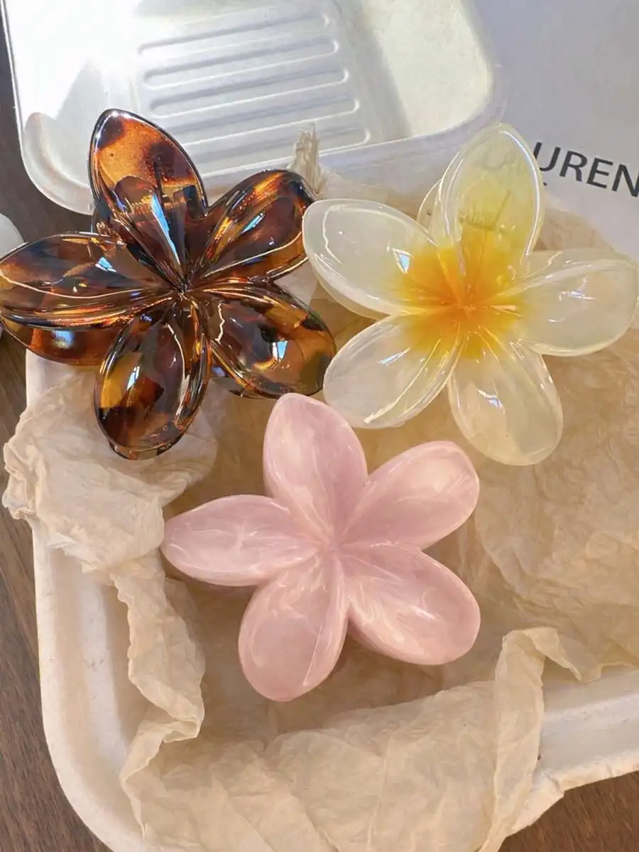 2pcs Women Acrylic Floral Hair Claw Clips, Elegant Flower Hair Accessories For Casual Party Daily Wear
2pcs Women Acrylic Floral Hair Claw Clips, Elegant Flower Hair Accessories For Casual Party Daily Wear