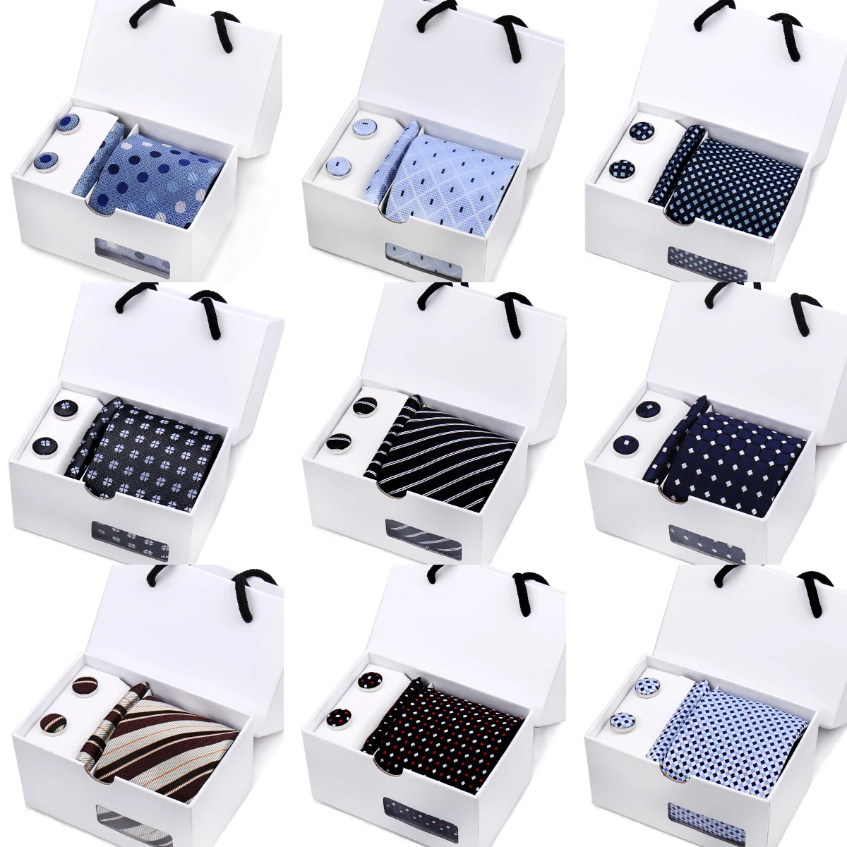 Luxury Fashion Tie Set 4 Pcs Paisley Stripe Tie Pocket Square Cufflinks Tie Clip Men Gift Box Wedding Formal Accessories
Luxury Fashion Tie Set 4 Pcs Paisley Stripe Tie Pocket Square Cufflinks Tie Clip Men Gift Box Wedding Formal Accessories