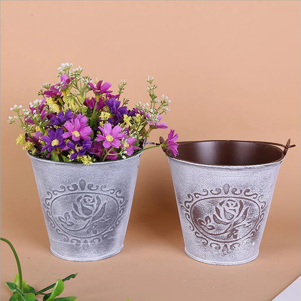 Galvanized Metal Storage Buckets Retro Rustic for Countertop Balcony Garden
Galvanized Metal Storage Buckets Retro Rustic for Countertop Balcony Garden