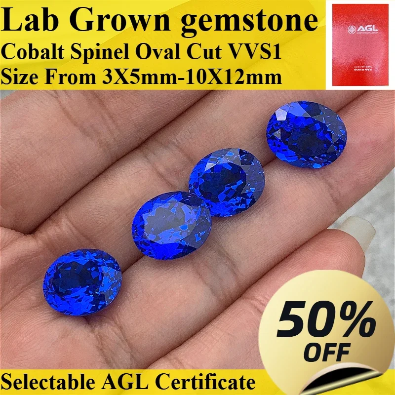 Cobalt Spinel Oval Cut Lab Grown Loose Gemstone AGL Certificate DIY Jewelry Making For Ring Necklace Earrings
Cobalt Spinel Oval Cut Lab Grown Loose Gemstone AGL Certificate DIY Jewelry Making For Ring Necklace Earrings
