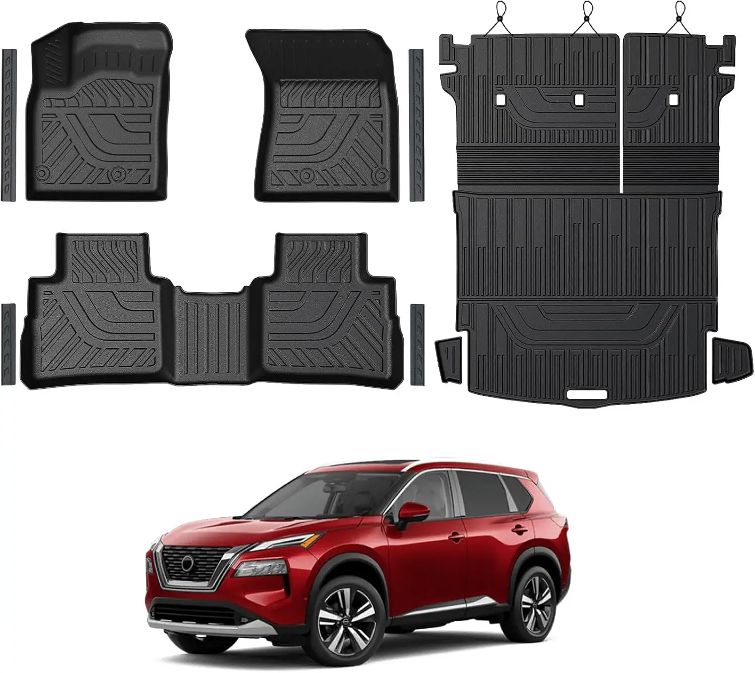 Floor Mats Set for Nissan Rogue 2026 2025 2024-2021 Accessories, Full Coverage All Weather Floor Mats Cargo Mat with Backrest Pr
Floor Mats Set for Nissan Rogue 2026 2025 2024-2021 Accessories, Full Coverage All Weather Floor Mats Cargo Mat with Backrest Pr