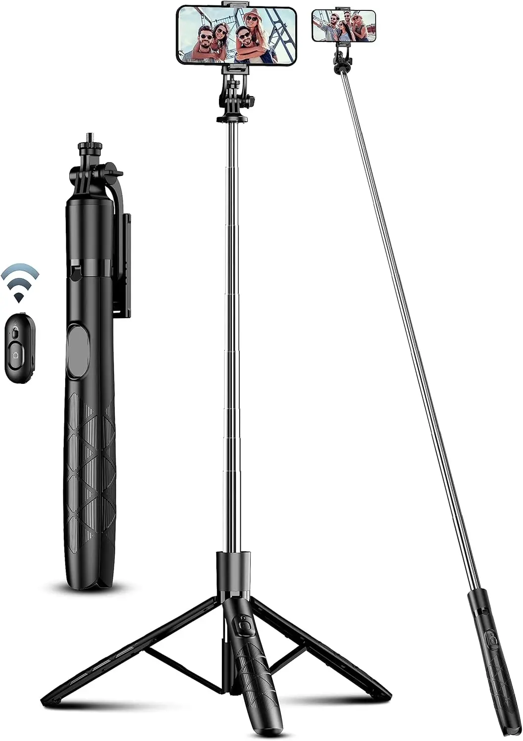 All-in-One 71" Phone Tripod & Selfie Stick with Wireless Remote, 360° Rotation, Extendable, Compatible with iPhone Android Camera
All-in-One 71" Phone Tripod & Selfie Stick with Wireless Remote, 360° Rotation, Extendable, Compatible with iPhone Android Camera