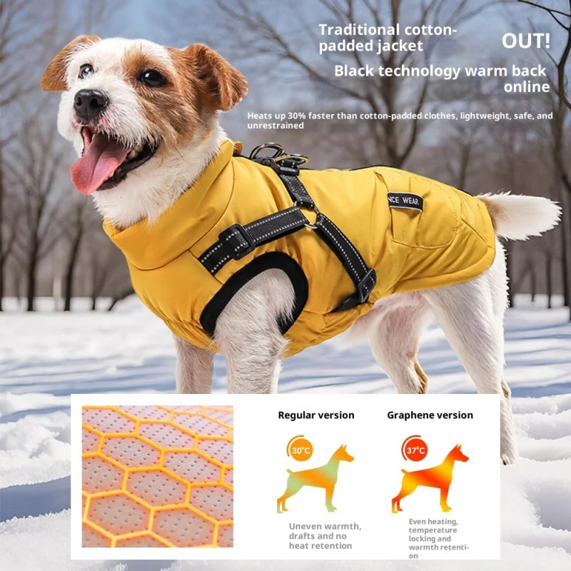 All-Weather Dog Jacket with Harness - Waterproof Thermal Windproof Coat, Reflective Winter Apparel for Medium/Large Dogs (CE)
All-Weather Dog Jacket with Harness - Waterproof Thermal Windproof Coat, Reflective Winter Apparel for Medium/Large Dogs (CE)