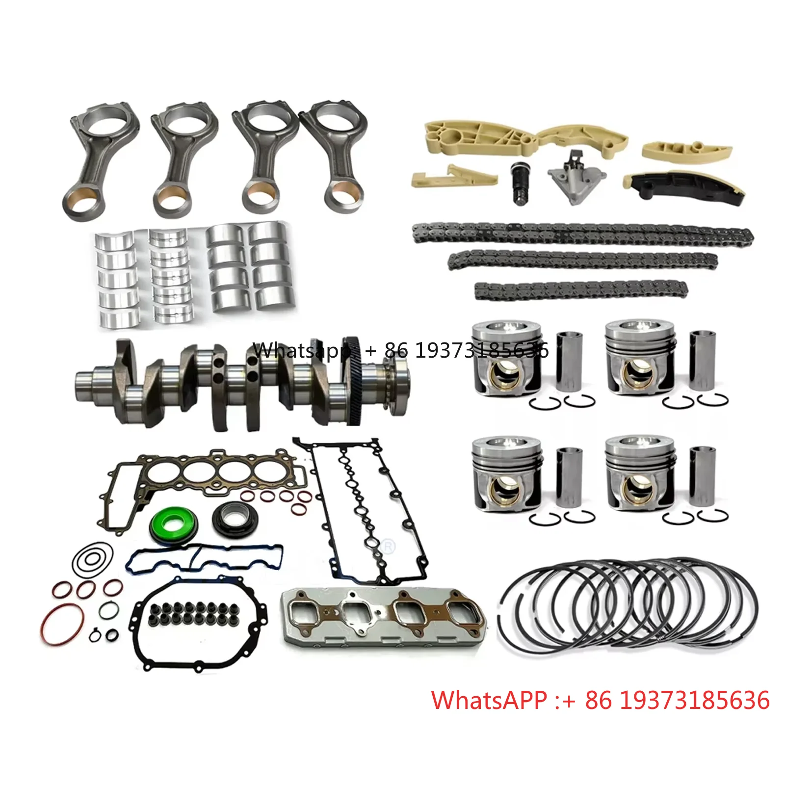 Linkteco Engine Bering Full Gasket Set Timnig Chain Kit Piston Crankshaft for Land Rover Jaguar 204DTA 2.0T Diesel 2015-2020
Linkteco Engine Bering Full Gasket Set Timnig Chain Kit Piston Crankshaft for Land Rover Jaguar 204DTA 2.0T Diesel 2015-2020