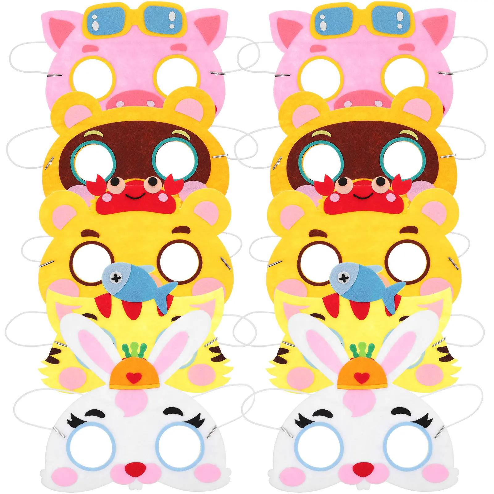 10Pcs Animal Masks for Kids Non-Woven Cloth Comfortable Breathable Halloween Costume Party Cosplay Mask Fun Cartoon Face Mask
10Pcs Animal Masks for Kids Non-Woven Cloth Comfortable Breathable Halloween Costume Party Cosplay Mask Fun Cartoon Face Mask