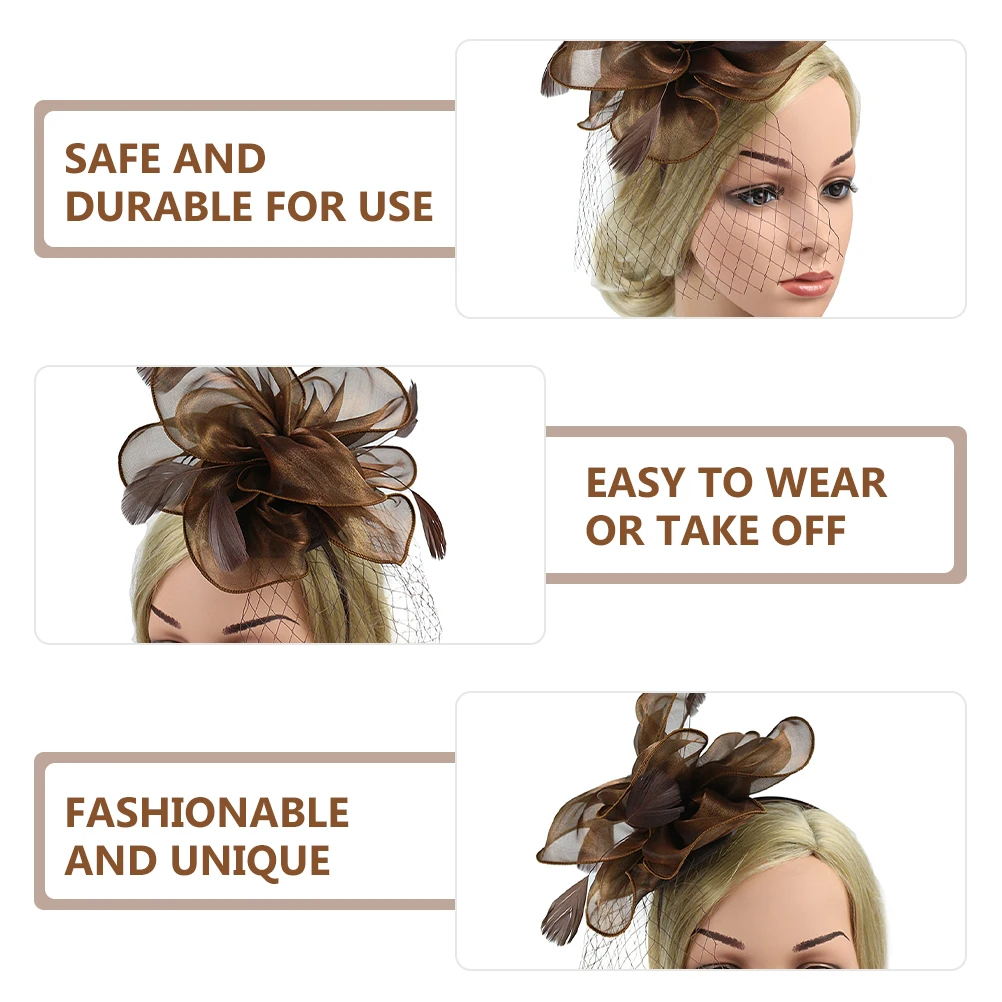 Hairband Clip Coffee Color Headpiece Fascinator Party Headwear Vintage Artificial Women Headdress Detachable Hair
Hairband Clip Coffee Color Headpiece Fascinator Party Headwear Vintage Artificial Women Headdress Detachable Hair