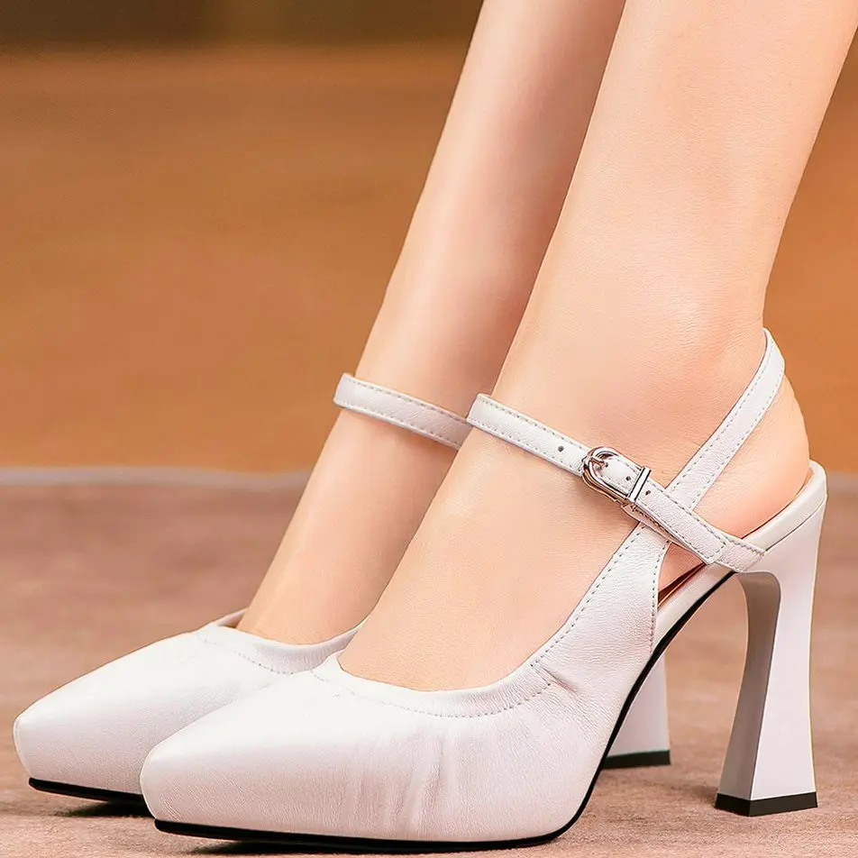 Mary Janes Women's Genuine Leather Pointed Toe Platform Pumps Slim High Heels Slingback Sandals Buckle Party Wedding Shoe
Mary Janes Women's Genuine Leather Pointed Toe Platform Pumps Slim High Heels Slingback Sandals Buckle Party Wedding Shoe