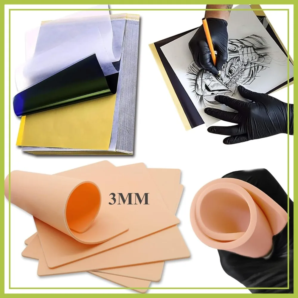 25Pcs Tattoo Practice Skin with Stencil Paper, Silicone Fake Skin for Beginners
25Pcs Tattoo Practice Skin with Stencil Paper, Silicone Fake Skin for Beginners
